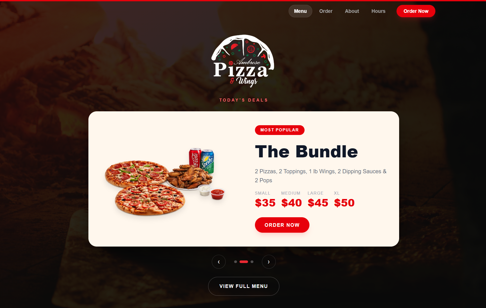 Ambrose Pizza screenshot